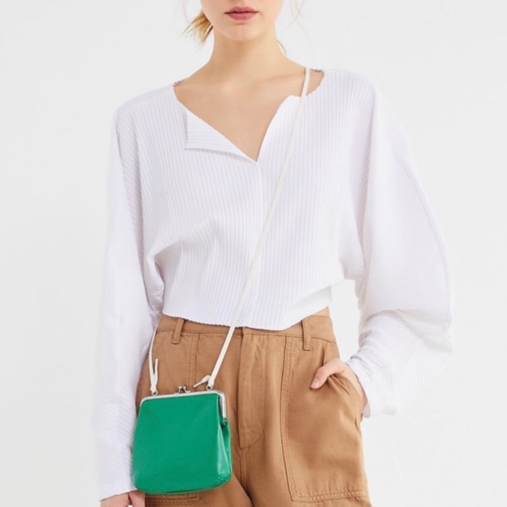 White Urban Outfitters Long Sleeve Crop Top